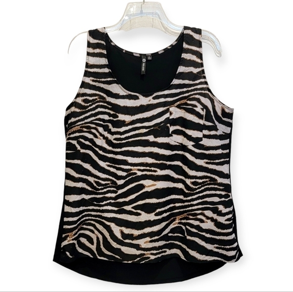 Milano XL Zebra Animal Print Tank Top Size XL - Picture 2 of 15